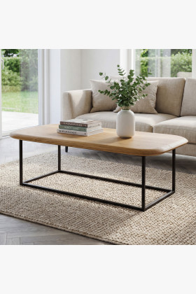 Drevený konferenčný stolík obdĺžnikový 120 x 60 cm